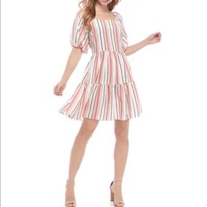 NWT Gabby Skye vertical strip babydoll dress